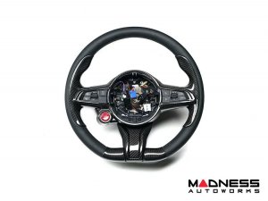 Alfa Romeo Stelvio Steering Wheel Trim - Carbon Fiber - Lower Decal Trim - QV Model - 2020+ models - GTA